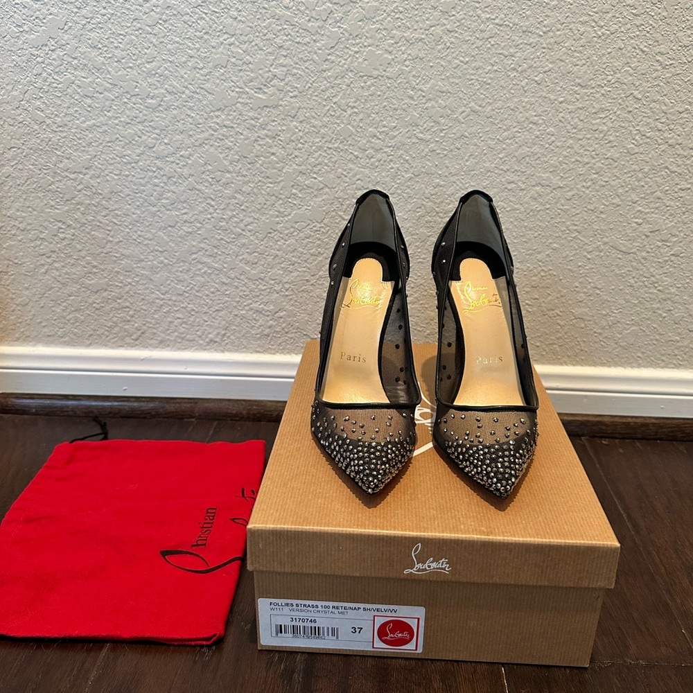 Christian Louboutin FOLLIES STRASS 100 in Black